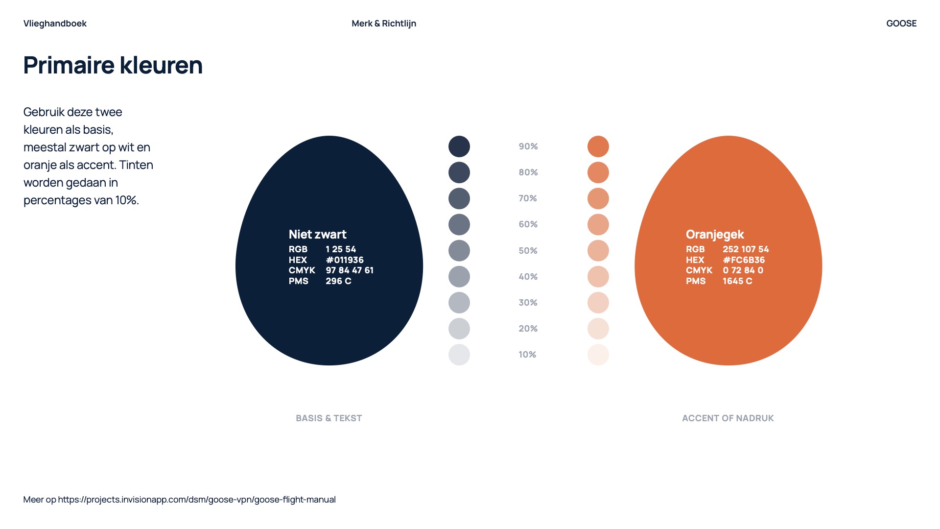 GOOSE VPN Vlieghandboek brand colors primary