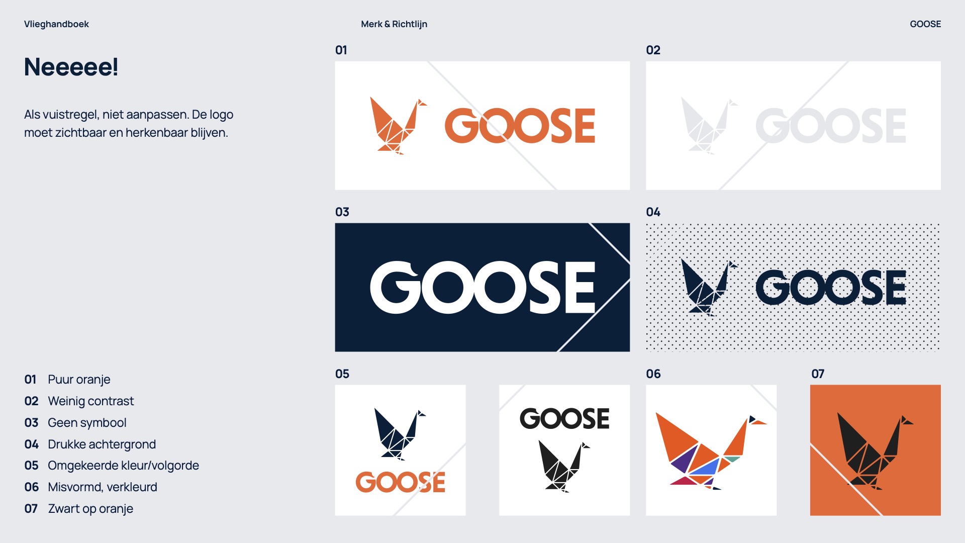 GOOSE VPN Vlieghandboek brand logos