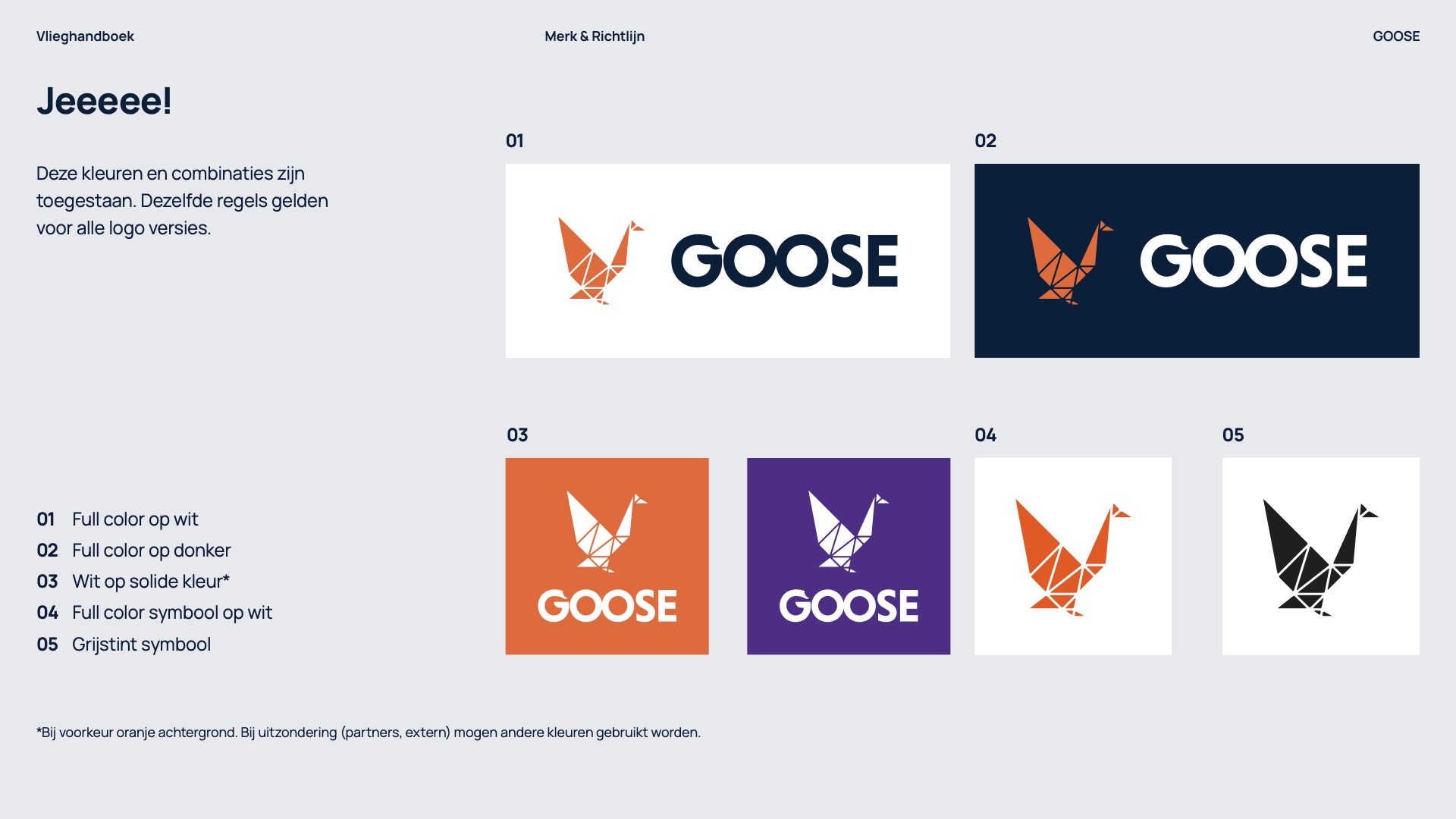 GOOSE VPN Vlieghandboek brand logos