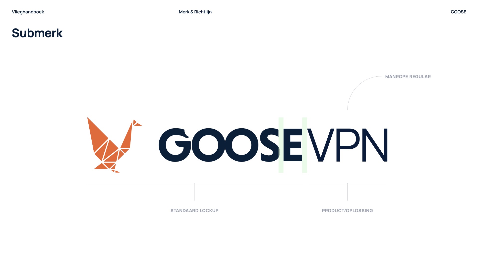 GOOSE VPN Vlieghandboek brand logos